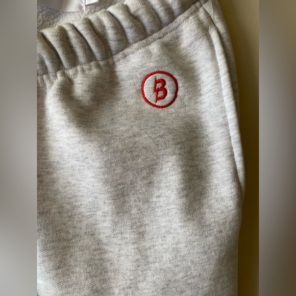 Body by Raven Tracy Backshot Sweatpants Grey Red Spellout Flare XS - Picture 6 of 6